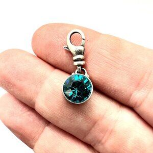 Silpada Womens Charm Sterling Silver March Birthstone Aquamarine Gift